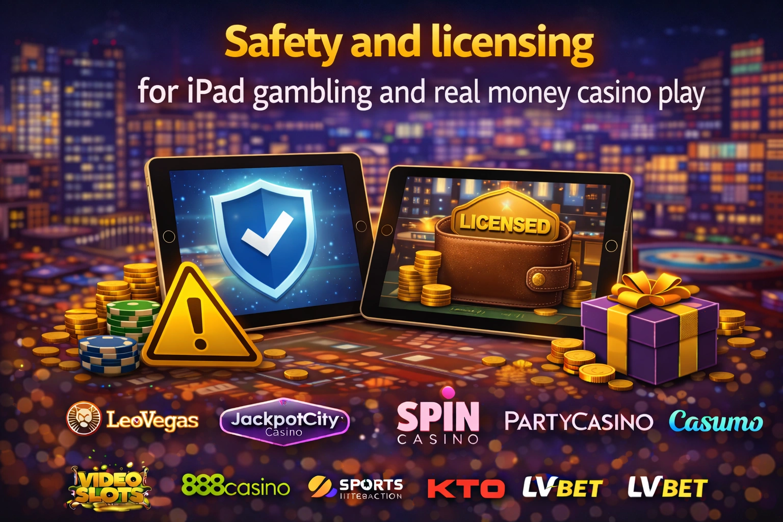 Safety and licensing for iPad gambling and real money casino play
