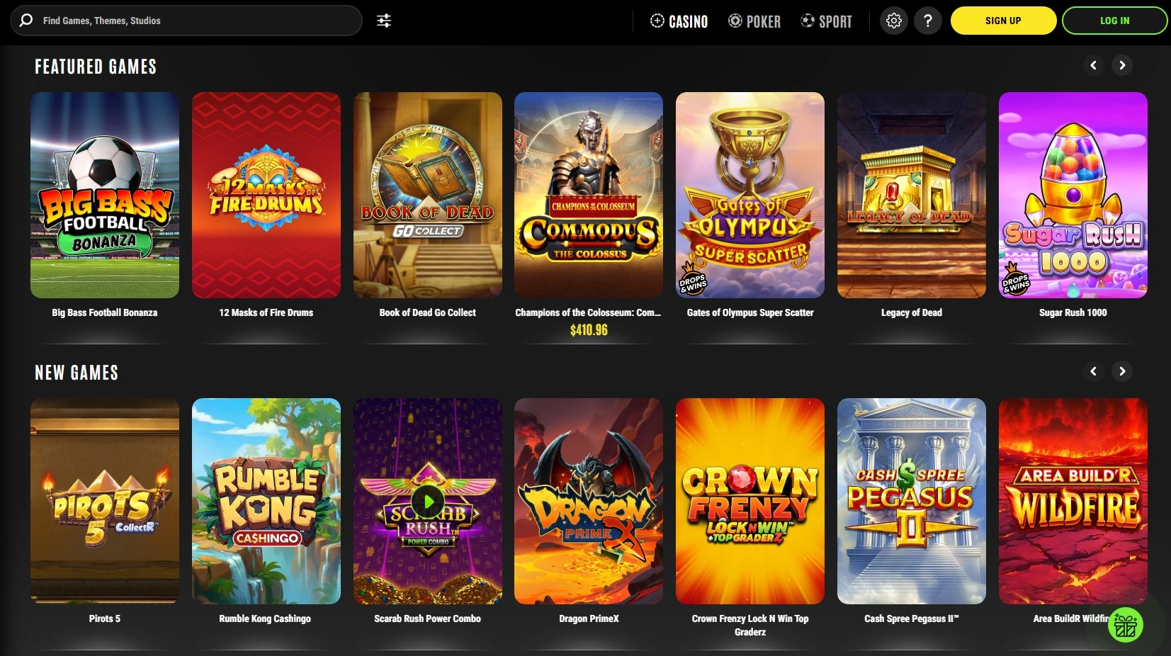 Popular slots and jackpot titles