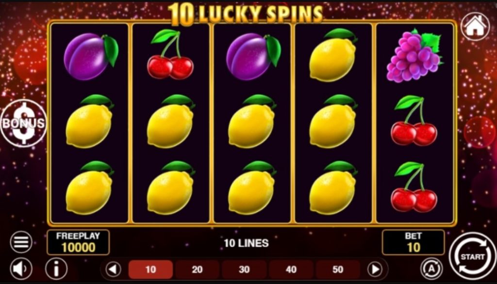 10 LUCKY SPINS GAME