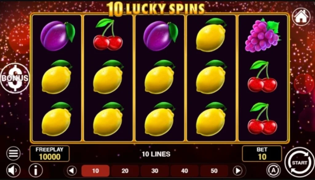 10 Lucky Spins slot free play demo game