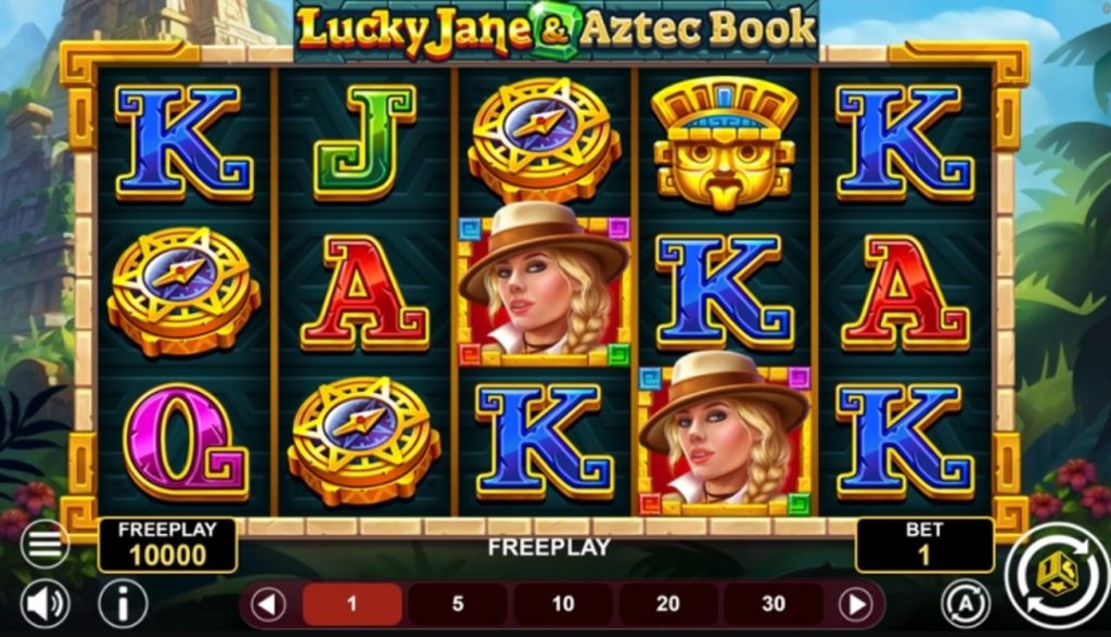 Lucky Jane and Aztec Book Game