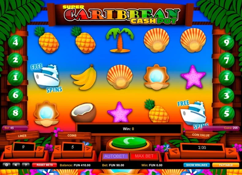 Super Caribbean Cashpot Game