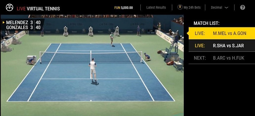 Virtual Tennis 1X2gaming Game 1