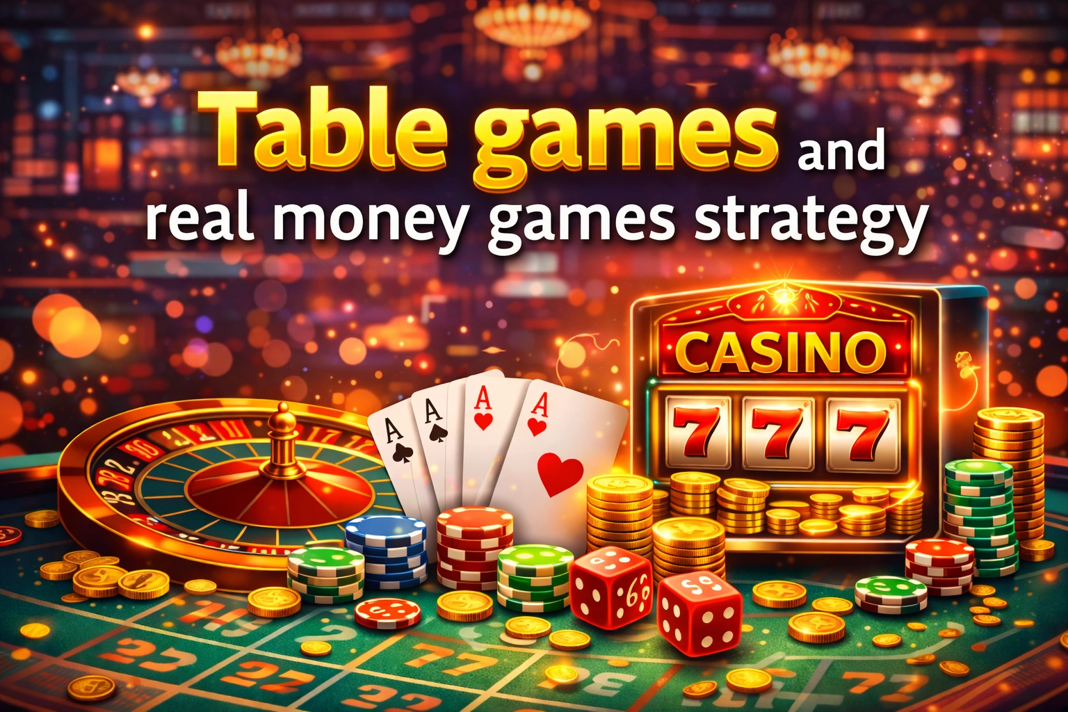 Table games and real money games strategy
