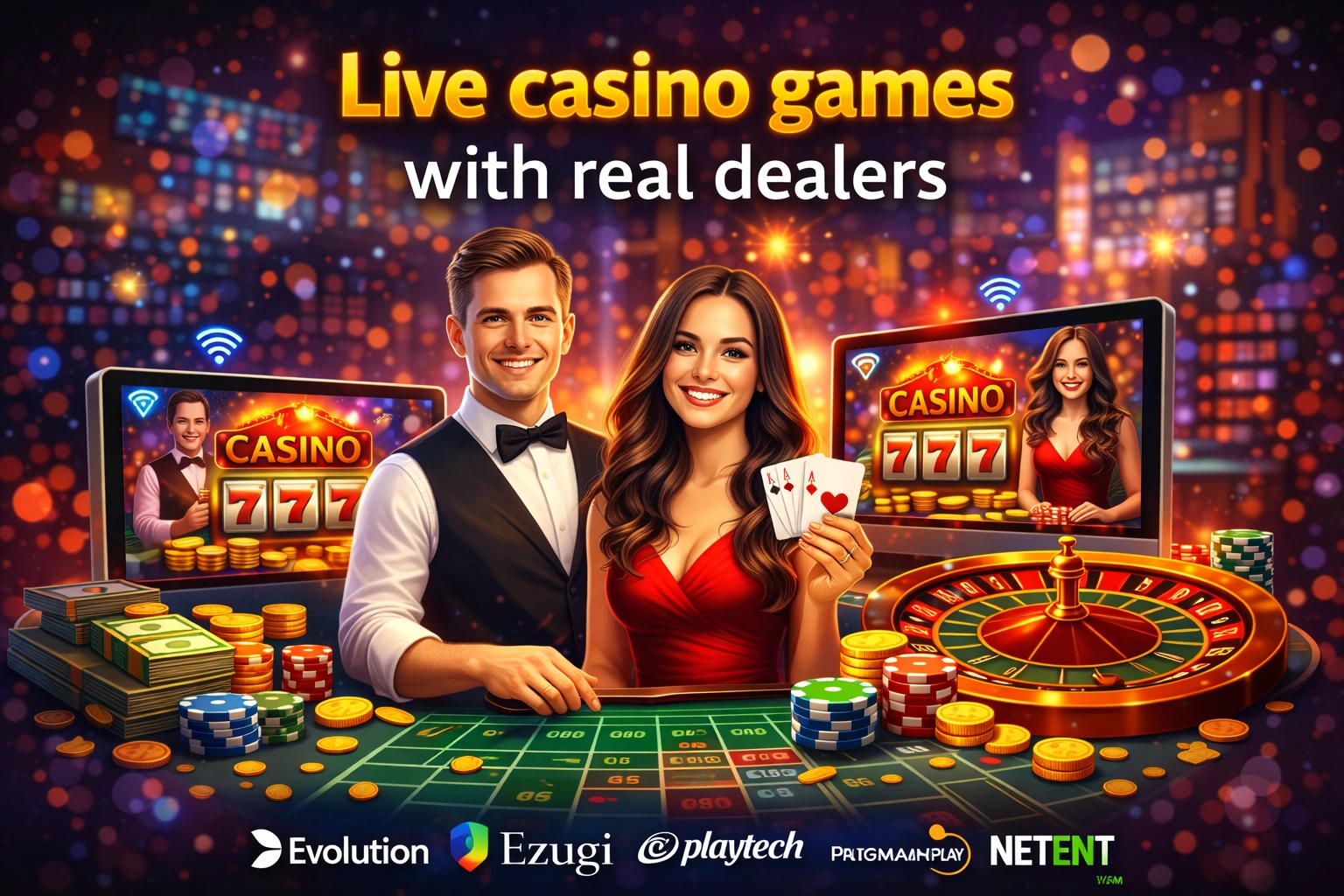 Live casino games with real dealers