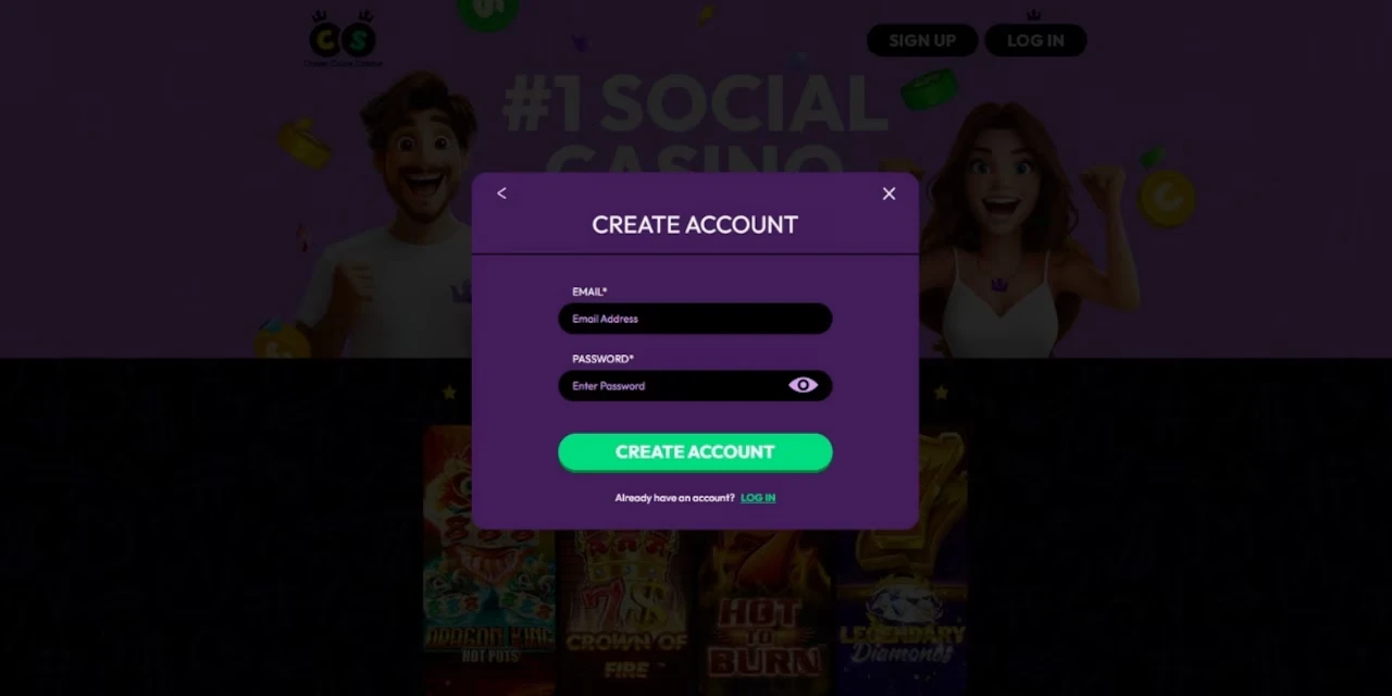 The sign up steps from start to finish