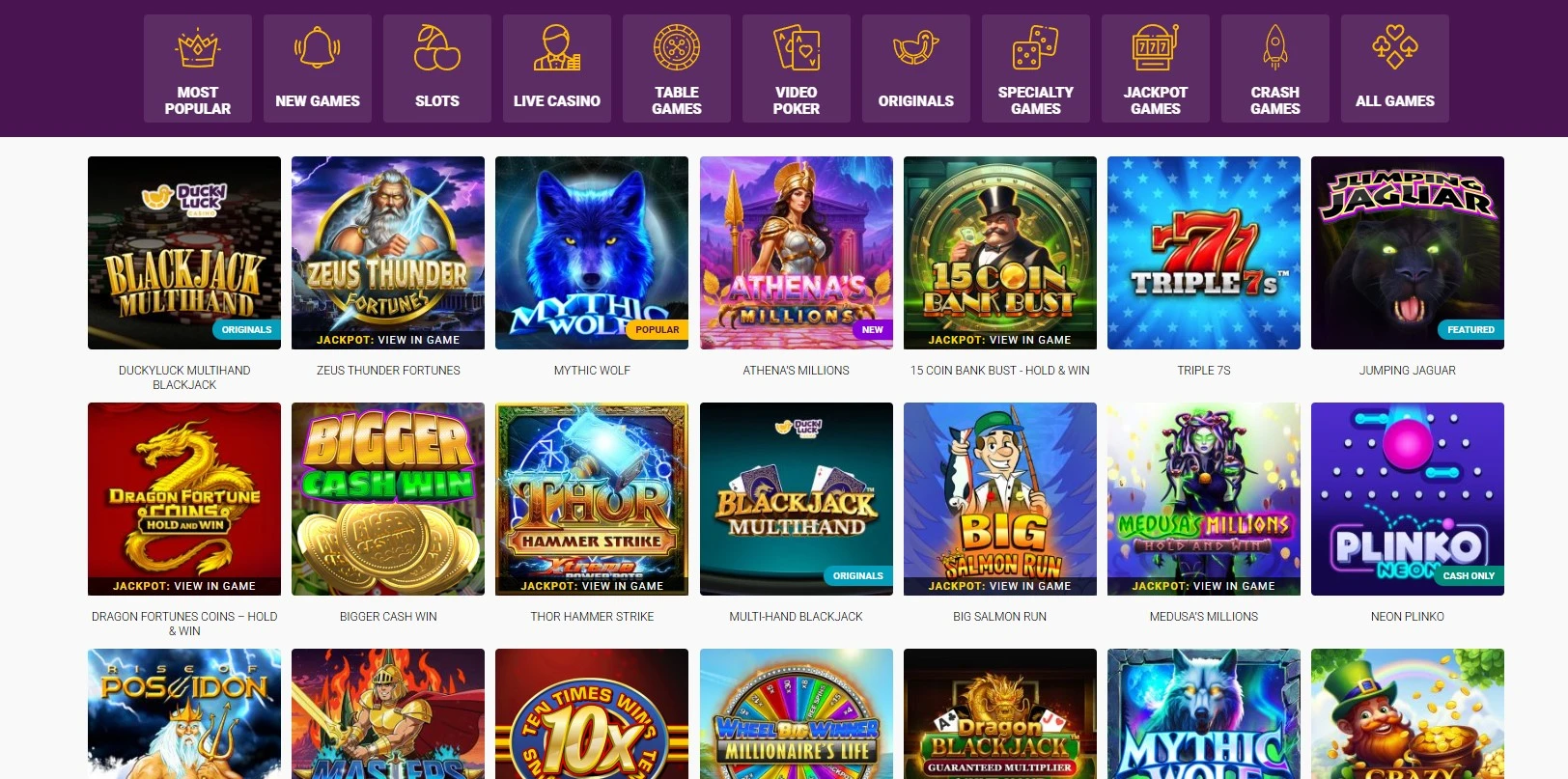 Table games blackjack roulette baccarat