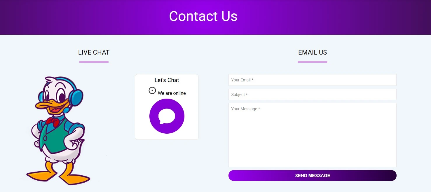 Customer support options and response times