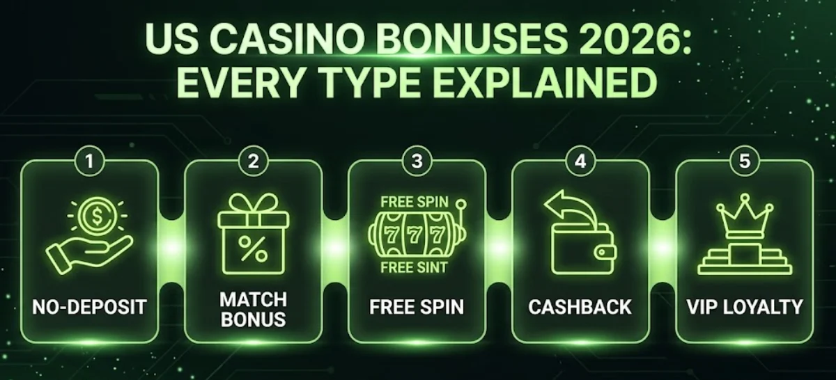 Every type of casino bonus available to US players