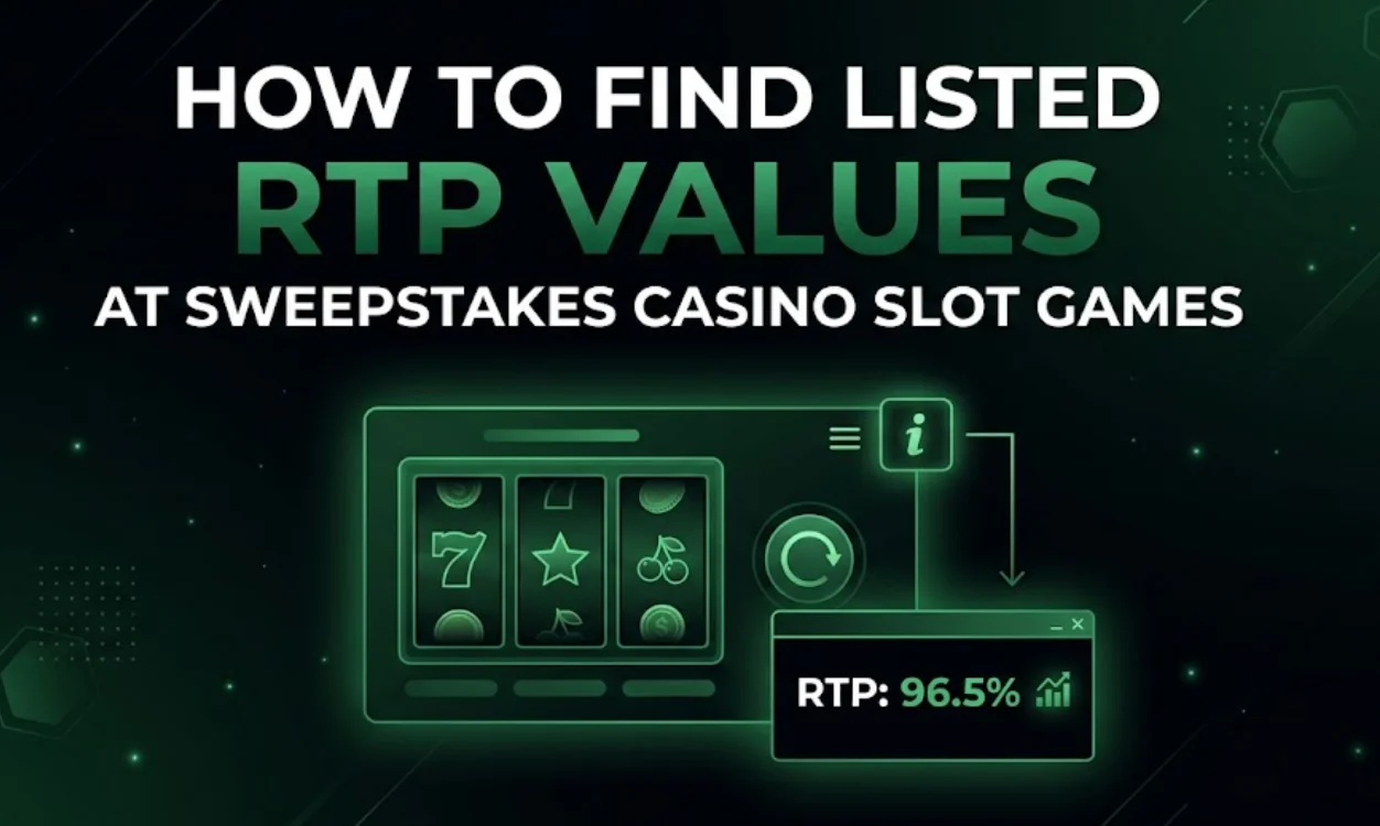 How to find listed RTP values at sweepstakes casino slot games