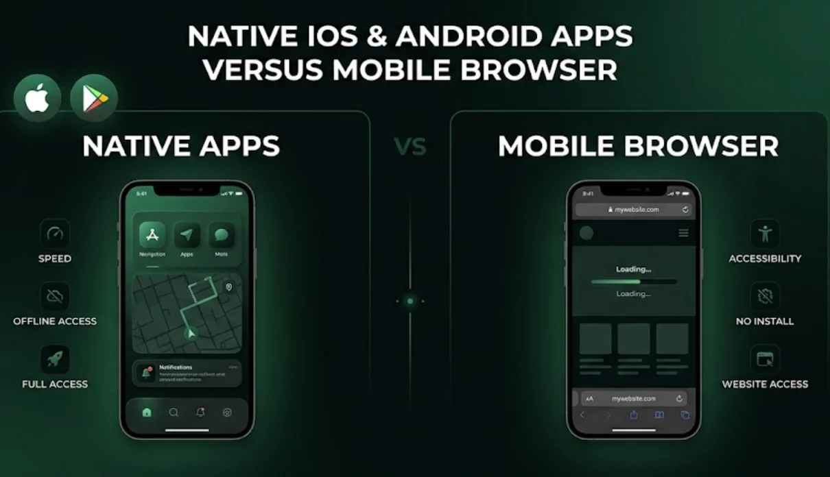 Native iOS and Android apps versus mobile browser