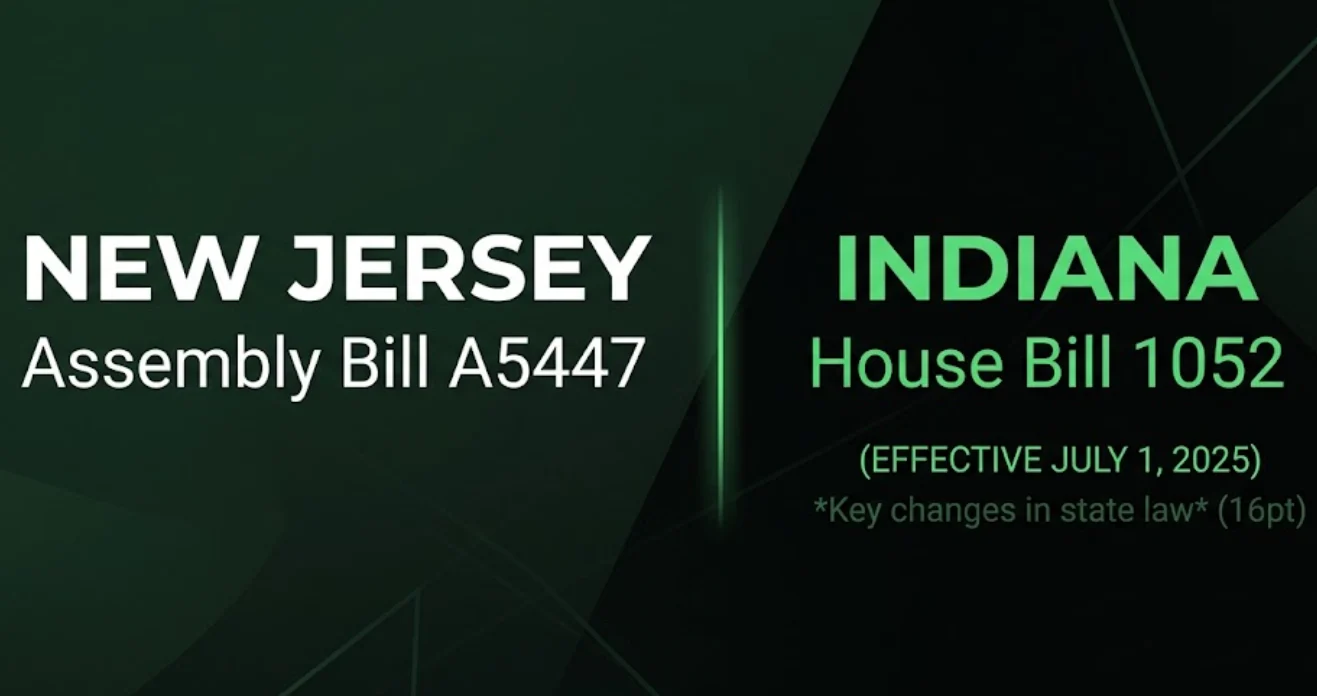 New Jersey A5447 and Indiana HB 1052