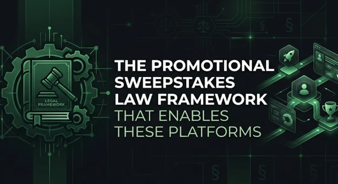 The promotional sweepstakes law framework that enables these platforms