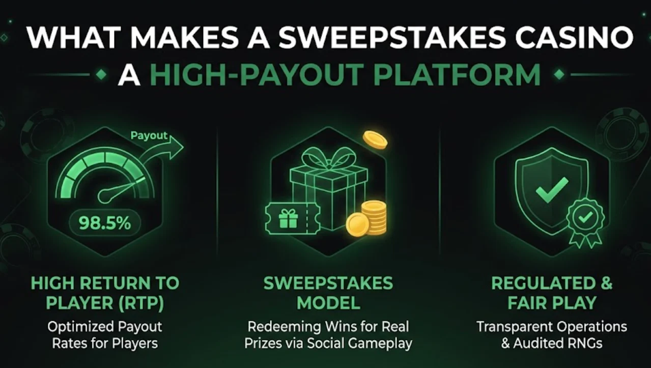 What makes a sweepstakes casino a high-payout platform