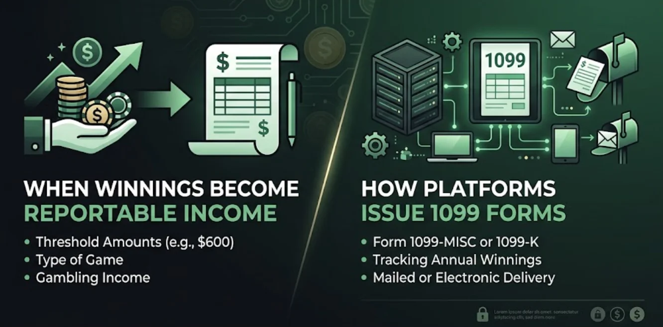 When winnings become reportable income and how platforms issue 1099 forms