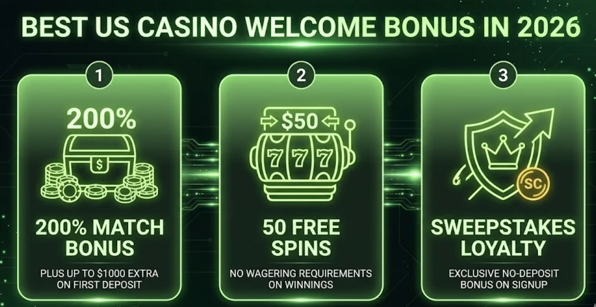 casino welcome bonus in 2026