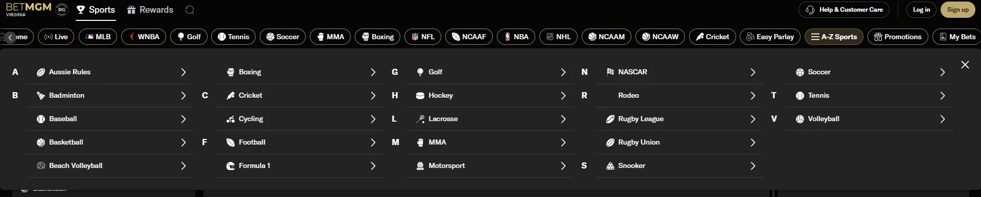 What sports can you bet on at BetMGM?