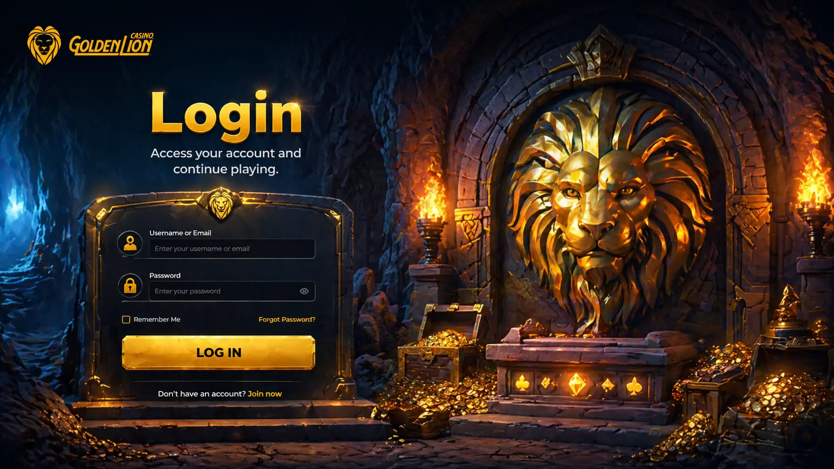 How to sign up at Golden Lion Casino
