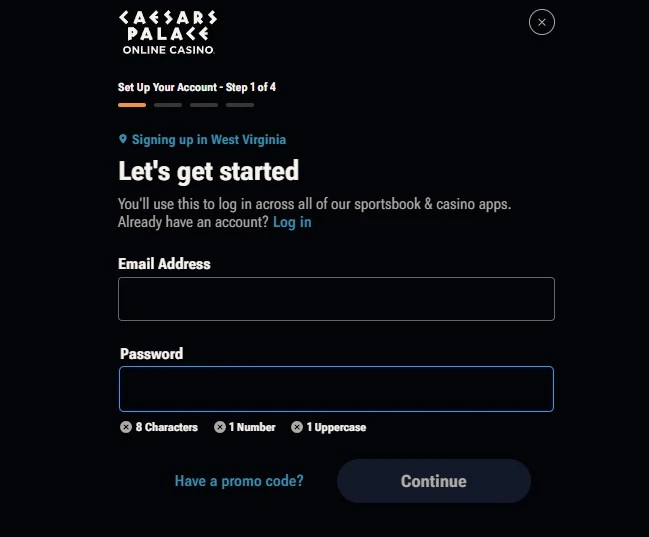 How to sign up and create a Caesars Casino account