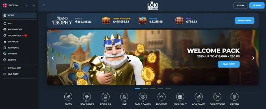 What can you actually play at Loki Casino?